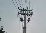 원추형인 330KV 전기적인 강철 송전선 고전압 막대기 타워 폴대